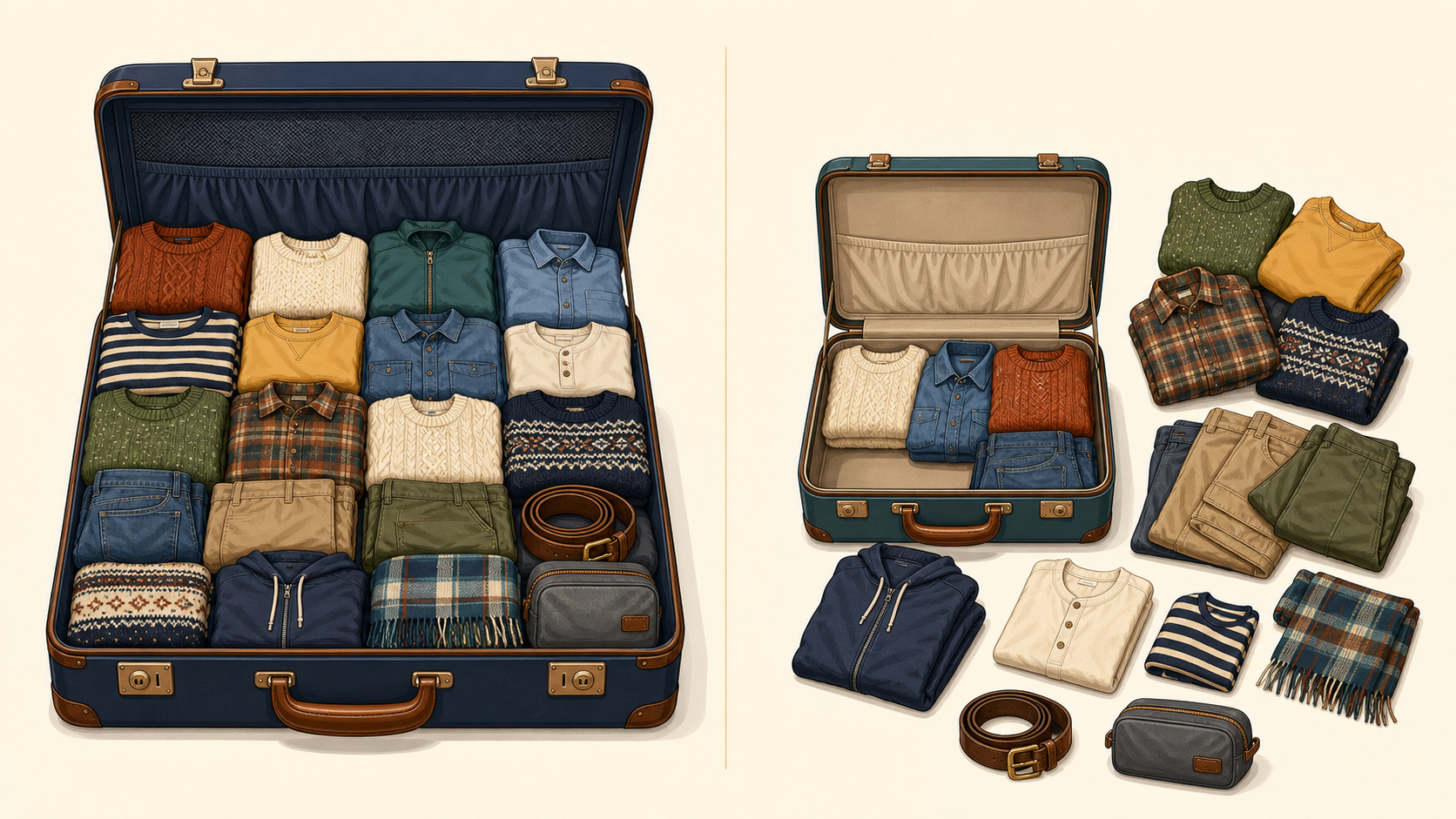 Quantization illustrated using suitcases
